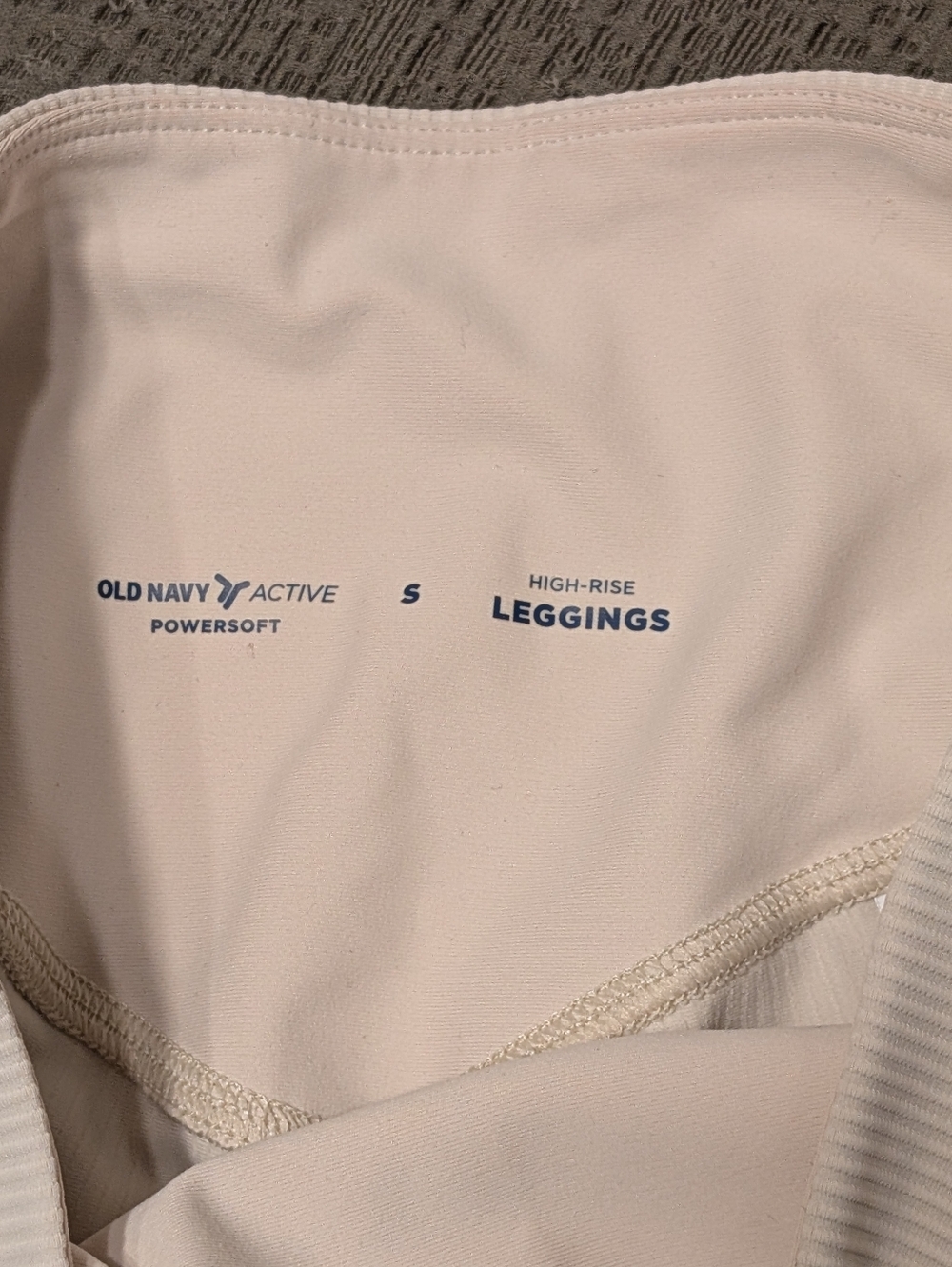 Old Navy Active PowerSoft Ribbed Leggings & Sports Bra Set Cream Small/Medium - Picture 2 of 12